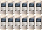 Bluonics Carbon Block Water Filters 12 pcs 4.5" x 10" Cartridges for Chlorine, Taste, and Odors CTO Activated Carbon Filtration Effective at removing Unpleasant Smells