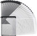 Grevosea 20 Pcs Aquarium Filter Media Bags, Fish Tank Coarse Mesh Bags 5.91 x 7.87 Inch Nylon Mesh Bag with Zipper for Activated Carbon Ceramic Rings Bio Balls Black & White
