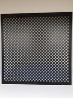 2'x2' Black Plastic Perforated Tile, 2 Pack with 1/2" Holes