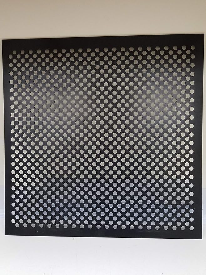 2'x2' Black Plastic Perforated Tile, 2 Pack with 1/2" Holes