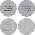 Normcore 2 Packs 53.3mm Puck Screen with Stand - Reusable Contact Shower Screen with Silicone Holder - 1.7mm / 1.0mm Thickness 150μm Mesh - Compatible with Espresso Machine 54mm Portafilter Basket