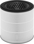 Philips Genuine Replacement Filter Integrated 3-in-1, Up to 12 months lifetime, HEPA+Active Carbon+Pre-filter, Filters 99.5% 0.003μm particles, Filters gases & odors, White/Black (FY0293/30)