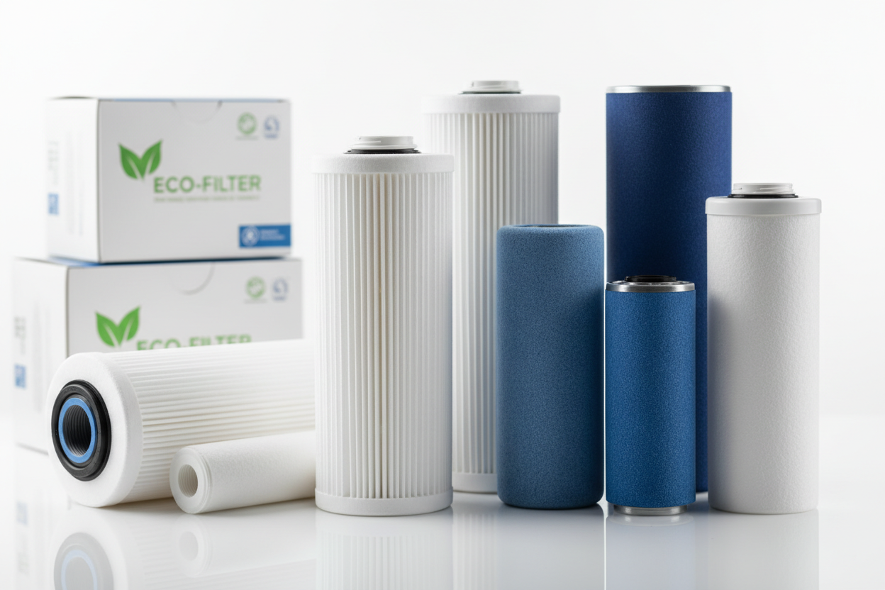 EcoPurify Replacement Filters & Accessories

Description: Keep your filtration systems performing at their best with our premium replacement filters. Designed for durability and efficiency, our filters ensure clean water and fresh air year-round. Easy to install and eco-conscious, they’re the perfect complement to your EcoPurify system. (make it real photo)